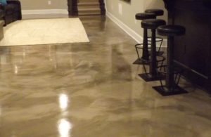 Beautiful epoxy flooring in a residential home located in New Braunfels, Texas